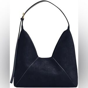 Anthropologie Cuout Shoulder Bag Black faux Suede preowned